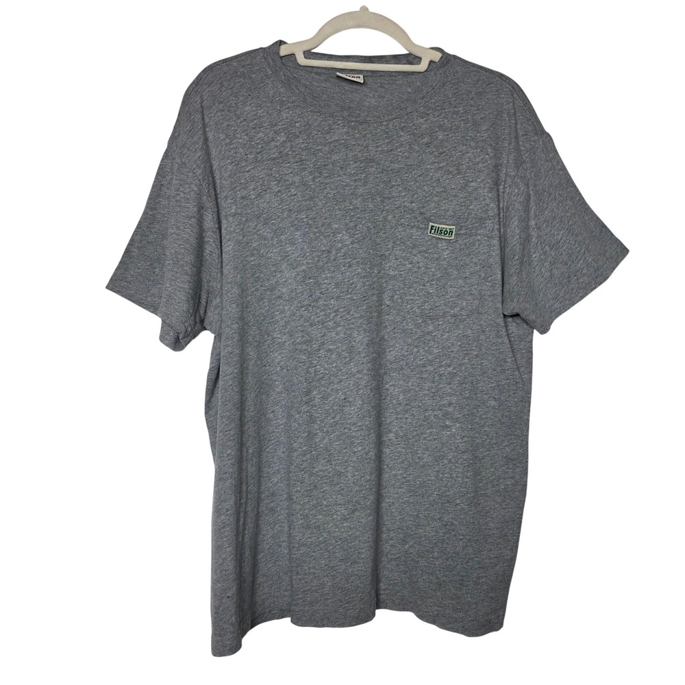 Filson Mens Gray Heather Short Sleeve Pocket T-Shirt Size M Workwear Gorpcore